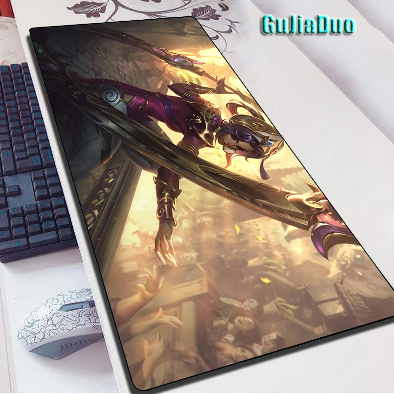 

League of Legends Lunar Guardian Anime Mouse Pad Laptop Play Mat Gaming Accessories Kawaii Mange Mousepad Gamer Cabinet Carpet