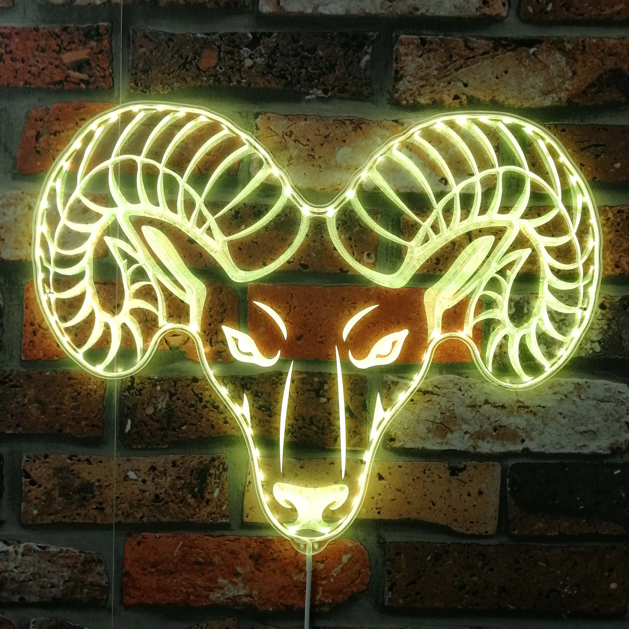 Head of Ram RGB Dynamic Glam LED Sign st06-fnd-i0311