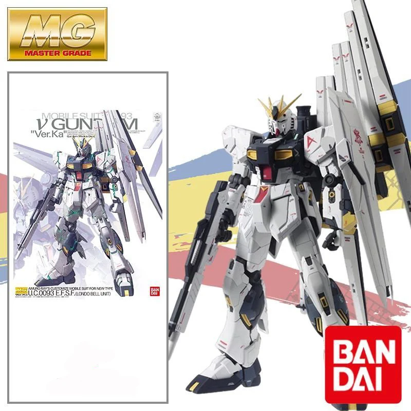 

Bandai Gundam Model MG 1/100 RX-93 VGundam VER.KA Nu Anime Figures ABS Assembly Model Mecha Robot Toys Birthday Gift 23CM