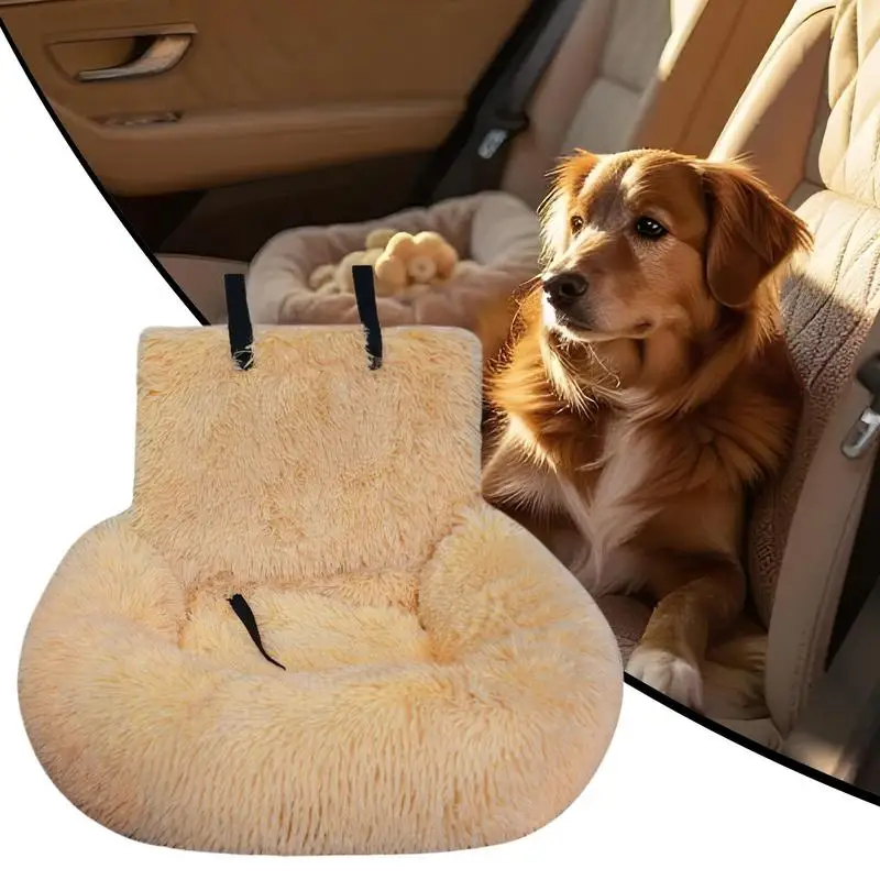 Dogs Traveling Bed Car Back Seat Kennel Plush Pet Mat Car Interior Accessories Booster Car Seat Soft Puppy Car Seat Non-slip