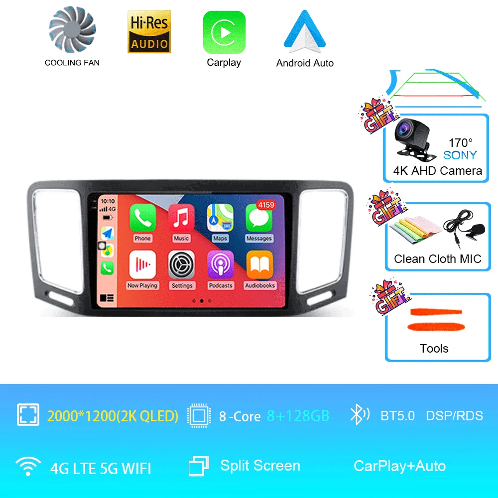 Car Radio Android Auto Stereo For Volkswagen VW Sharan SEAT Alhambra 7N 2010-2022 Multimedia Player GPS Carplay 4G BT Wifi Video image 3