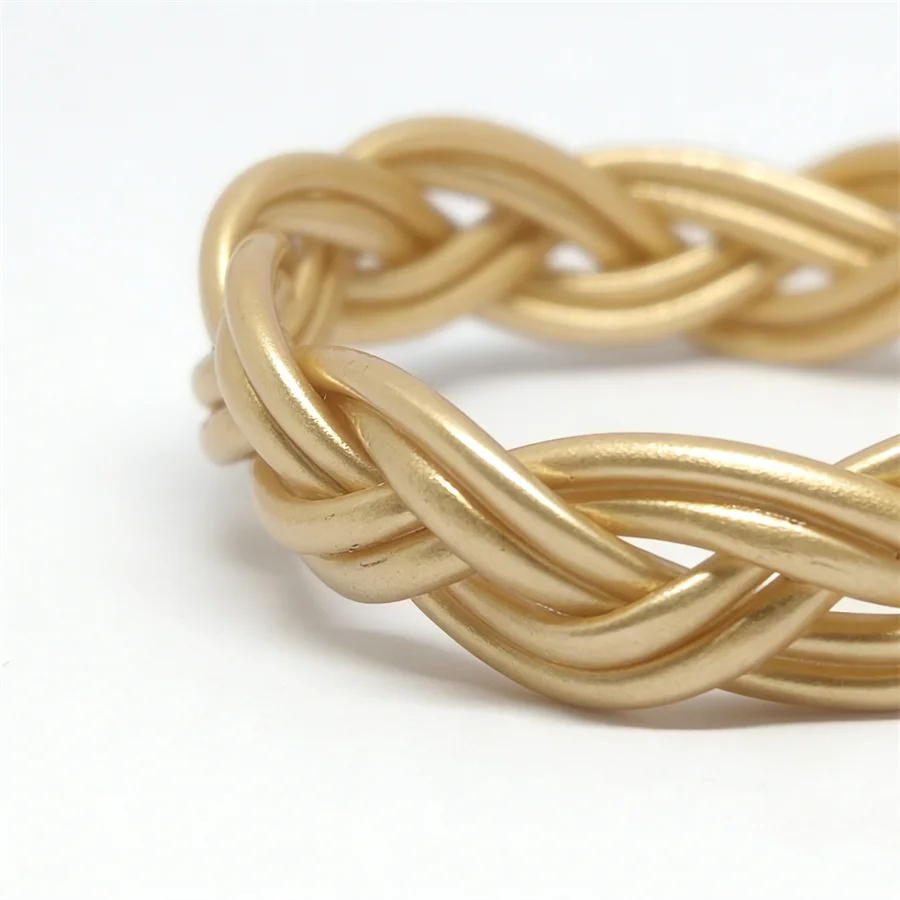 الموضة الملونة اليدوية 6 ستراند جديلة أساور 15 مللي متر عرض اليدوية هلام الإسورة لامعة مجوهرات الحفلات الإكسسوار للنساء