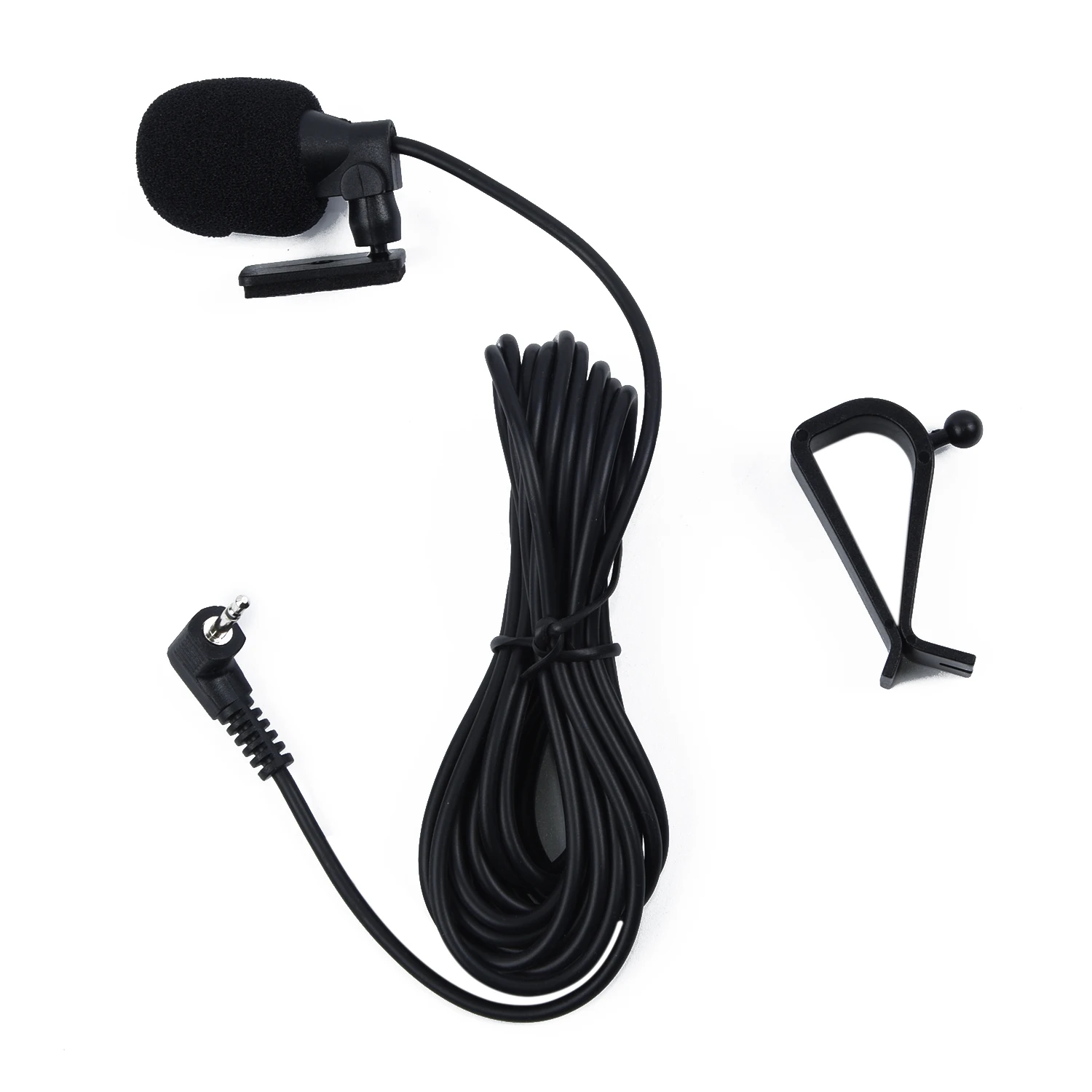 1pc 3Meters 2.5mm External Microphone 4.5V 50Hz-20KHz For Car Pioneer Stereos Radio Receiver + Bracket + Windproof Foam Cover