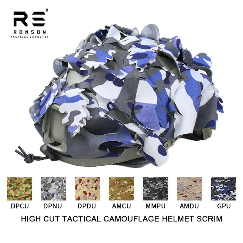 

Australia GPU Air Force Camouflage 3D Laser Cut Tactical FAST Helmet Scrim Cover Airsoft Paintball Personal Defense Scrim NIR
