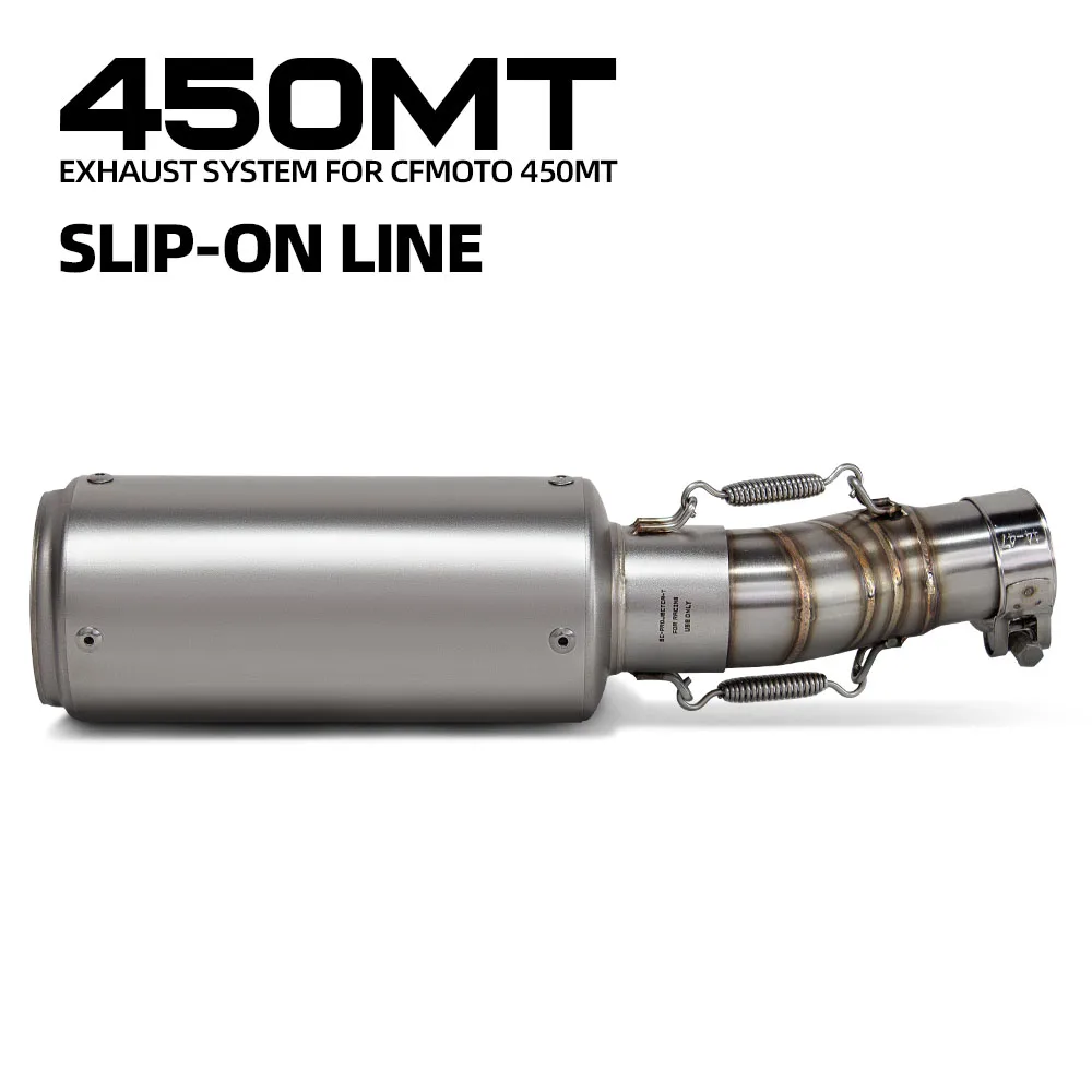 

Motorcycle Exhaust Slip On Line Project Muffler Connect Middle Link Adapter Pipe For CFMOTO 450MT ADV 450 MT Adventure