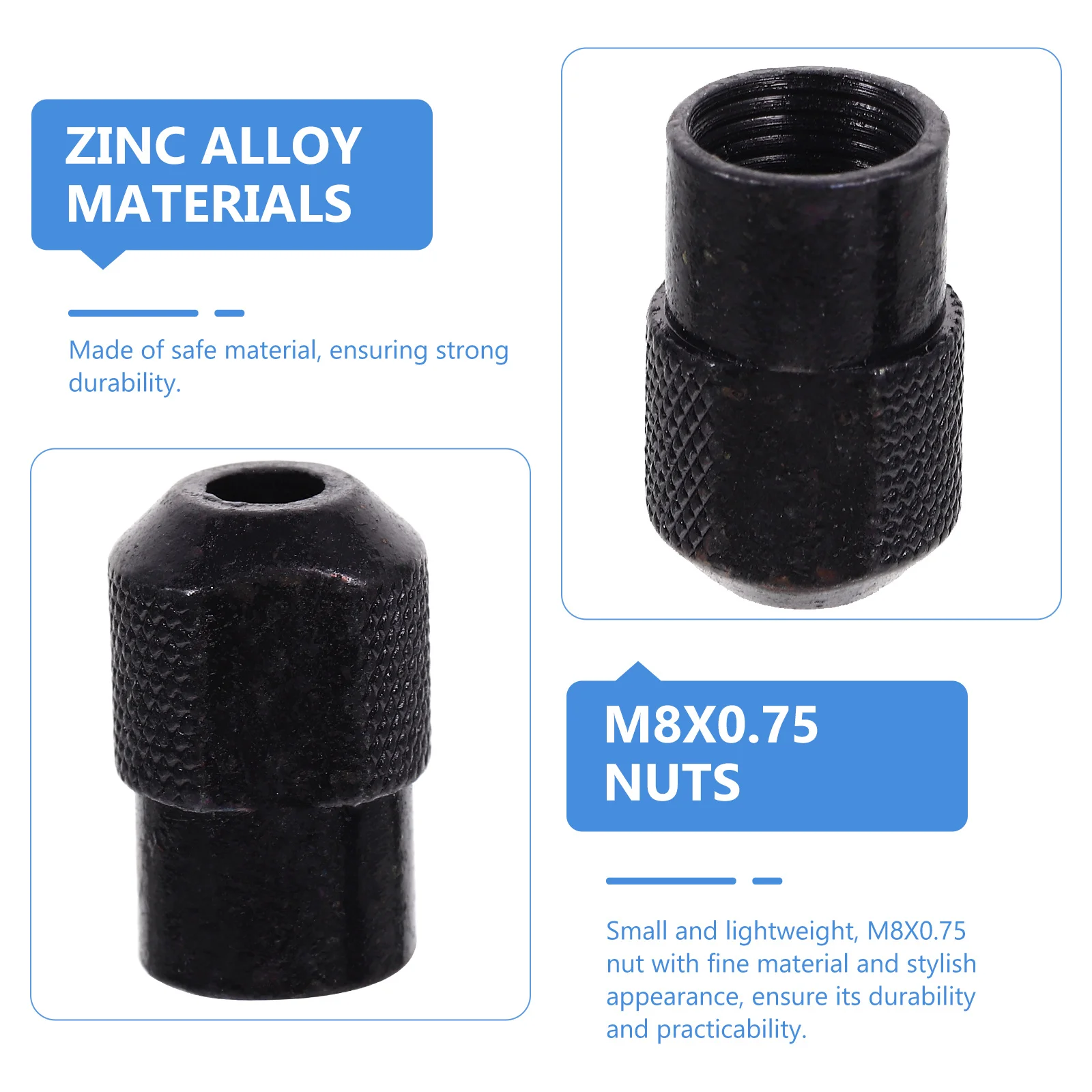 

5 шт. M8X0,75 гайки для электрической шлифовальной машины, прочные крепежные гайки для аксессуаров для электрических гаечных ключей, многоразовый шлифовальный станок с металлическими гайками
