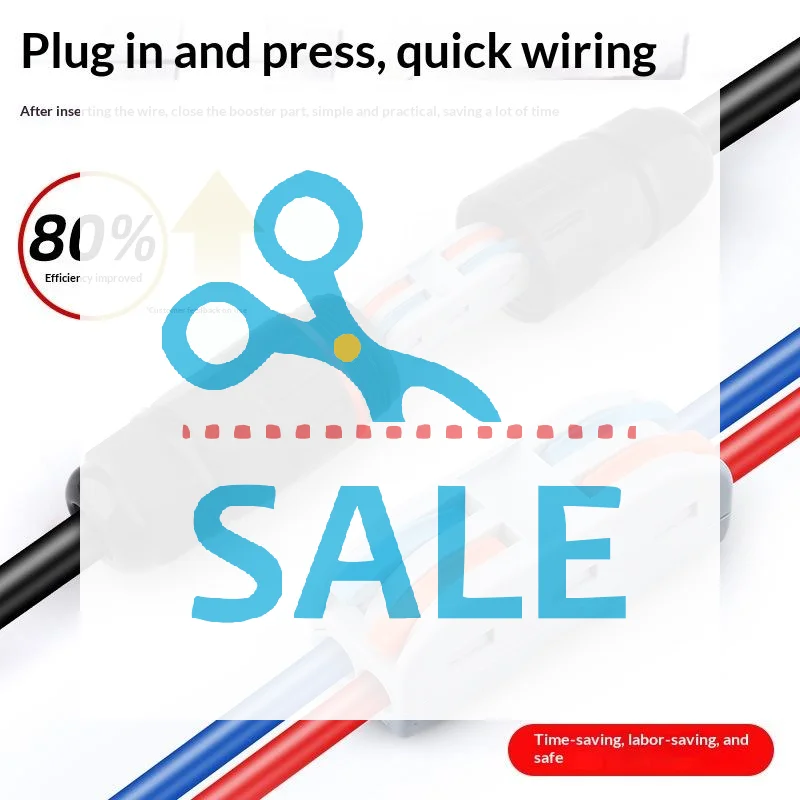 1/3Pcs Wire Connector IP68 Waterproof Cable Connector Quick Connection 2 In 2 Out 2/3 Pin Electrical Terminal Adapter