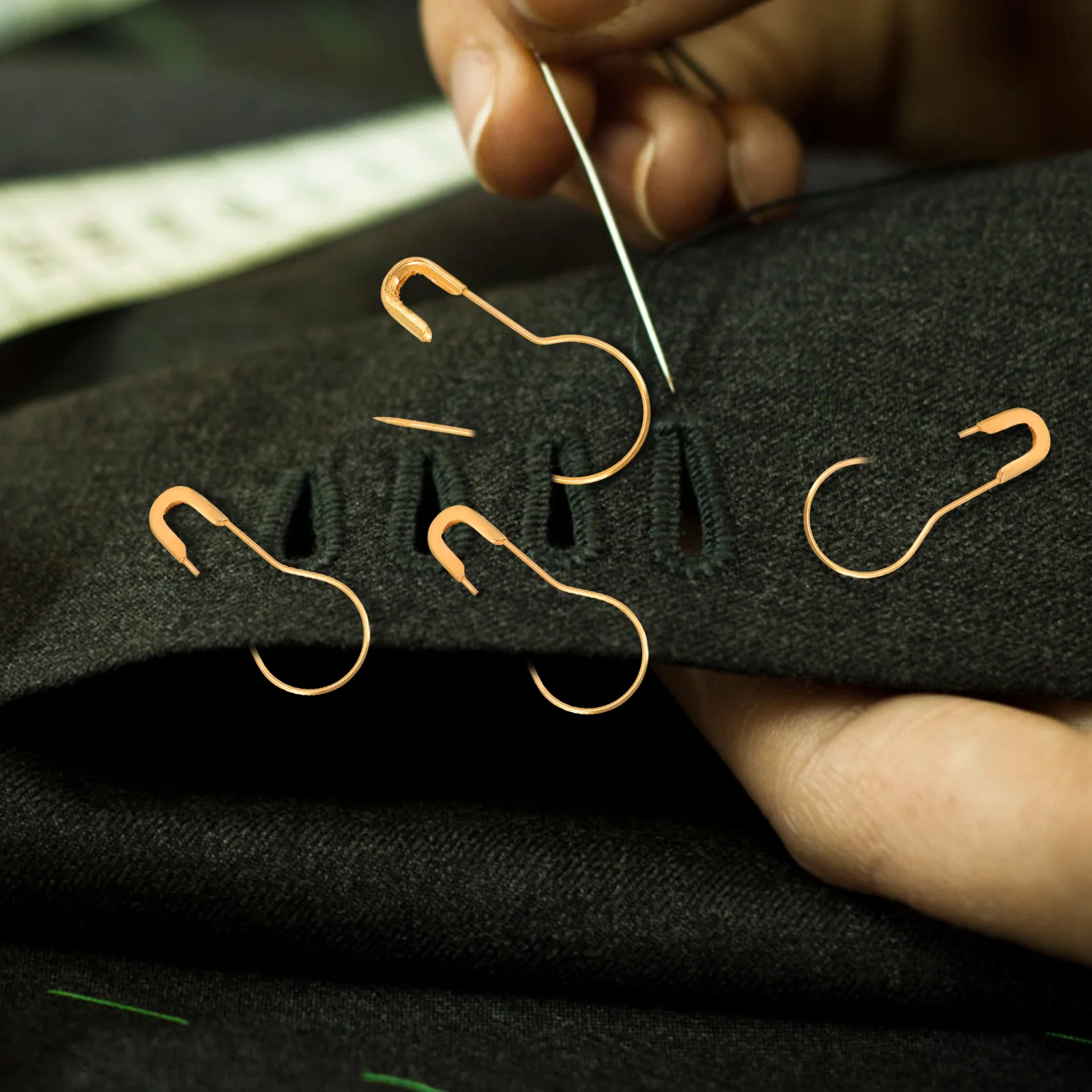 

200Pcs Metal Gourd Pins Durable and Stable Sewing Accessories for Handmade Materials Safety Pins Sewing Accessories