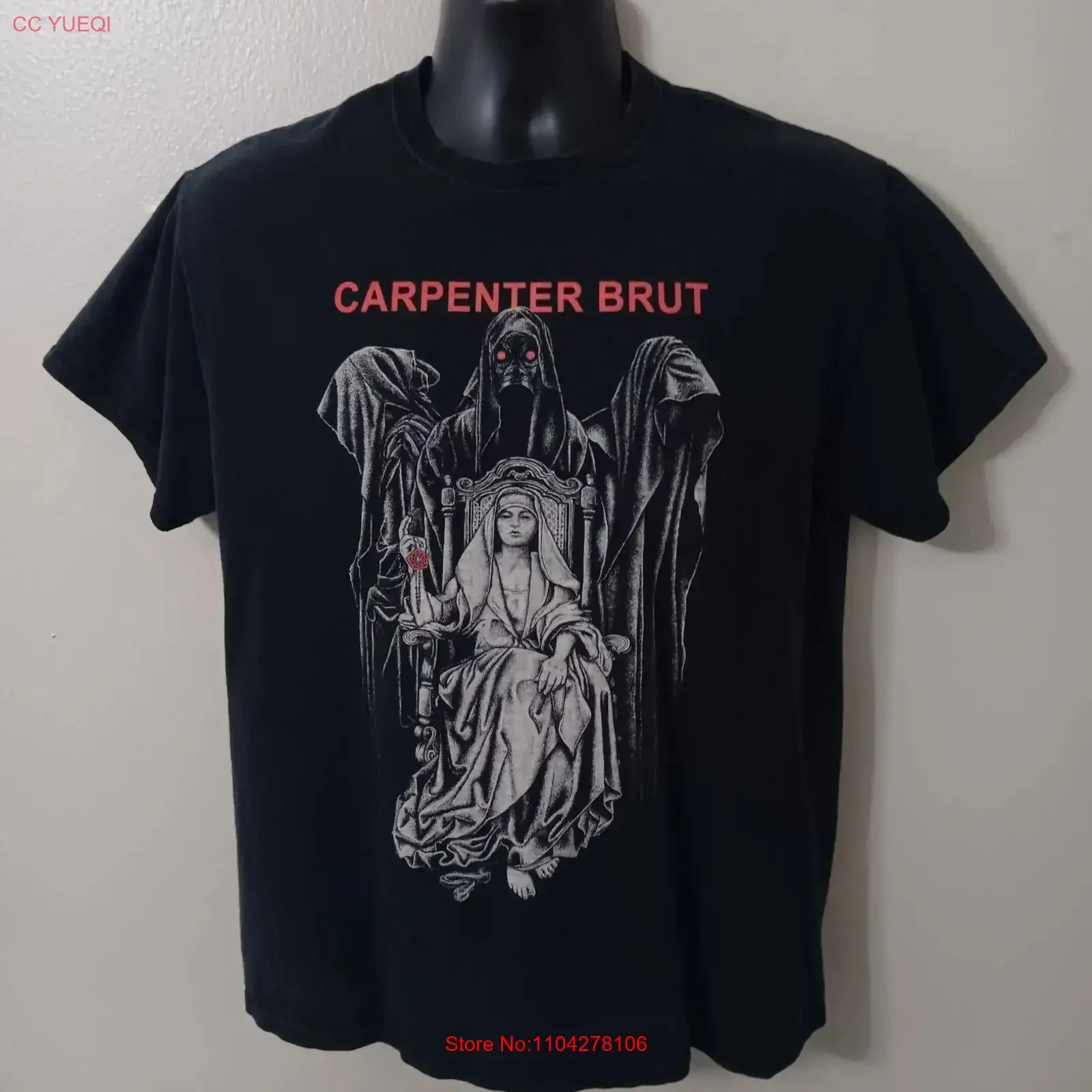 Carpenter Brut Adult Medium Band T shirt Art Horror Black Progressive Metal vintage Washed streetwear Comfortable homme Unisex