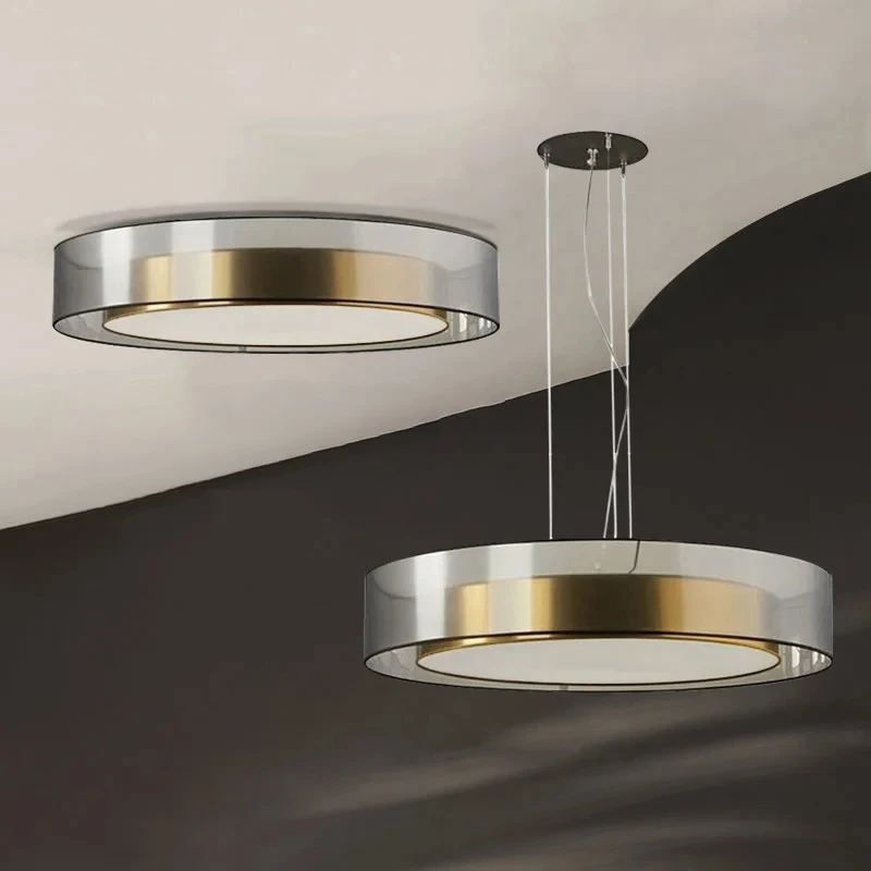 Post-modern Simple Atmosphere Ring Pendant Light Nordic Round Ceiling Light Restaurant Bedroom Living