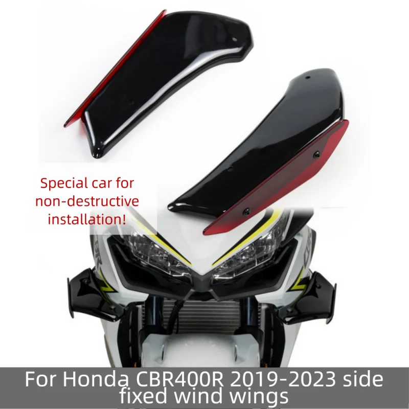 

Для Honda CBR400R 2019 2020 2021 2022 2023, часть обтекателя мотоцикла, комплект аэродинамического крыла, фиксированный обтекатель крыльев, крыло
