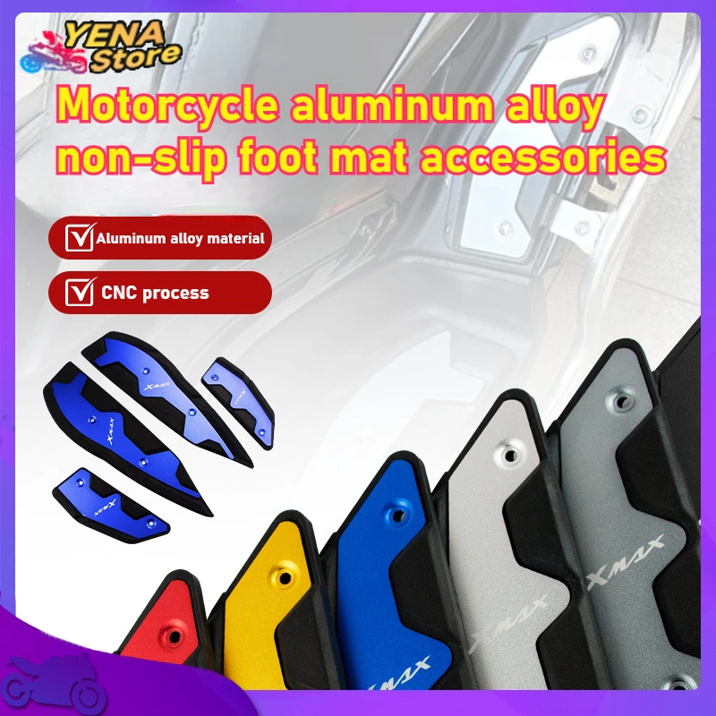 

Motorcycle non-slip pedal aluminum + rubber XMAX300 aluminum alloy motorcycle modification accessories for Yamaha XMAX300 17-24