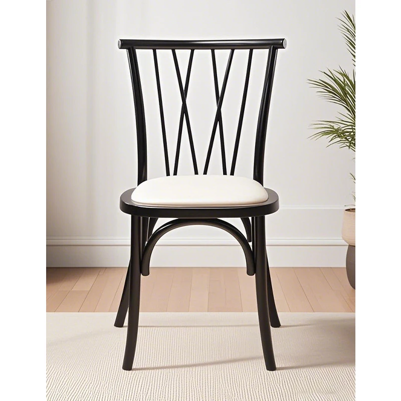Modern Minimalist Designer Coffee Chair Restaurant Hotel Furniture High Back Metal Leather Dining
