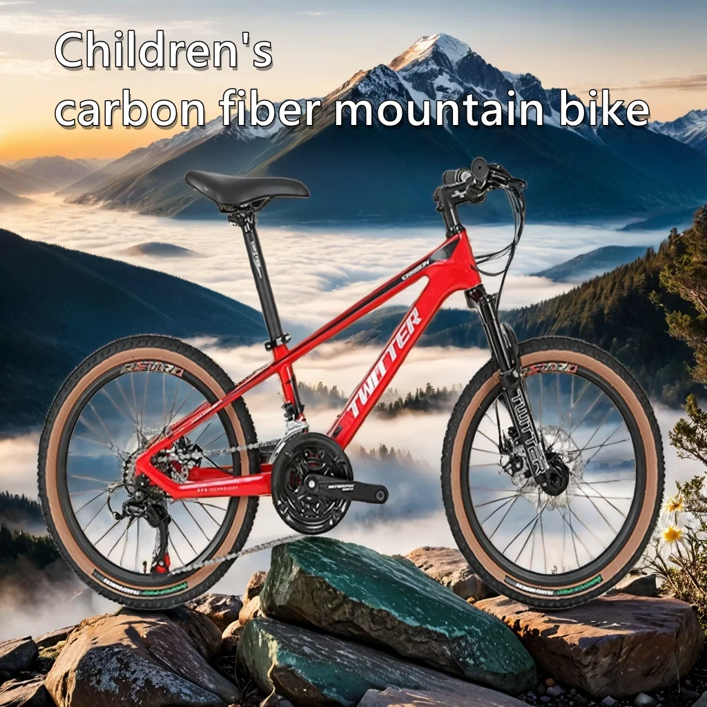 

20 inch MTB children's carbon fiber mountain bike hydraulic disc brakes Downhill Bicycle 21/24 speed Cross Country bicicleta