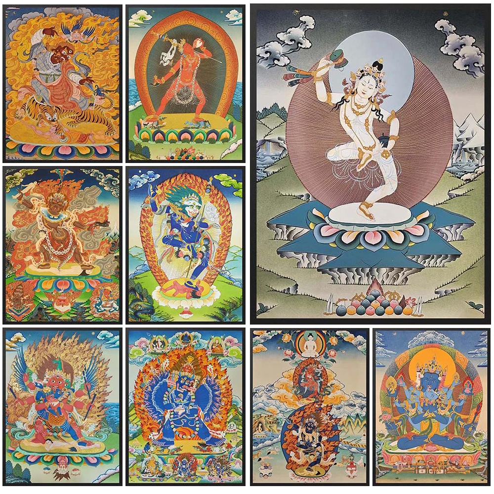 Hinduism Kali Goddess Lakshmi Parvati Religion Posters Wall Pictures For Living Room Poster Wall Art Canvas Painting Unframed