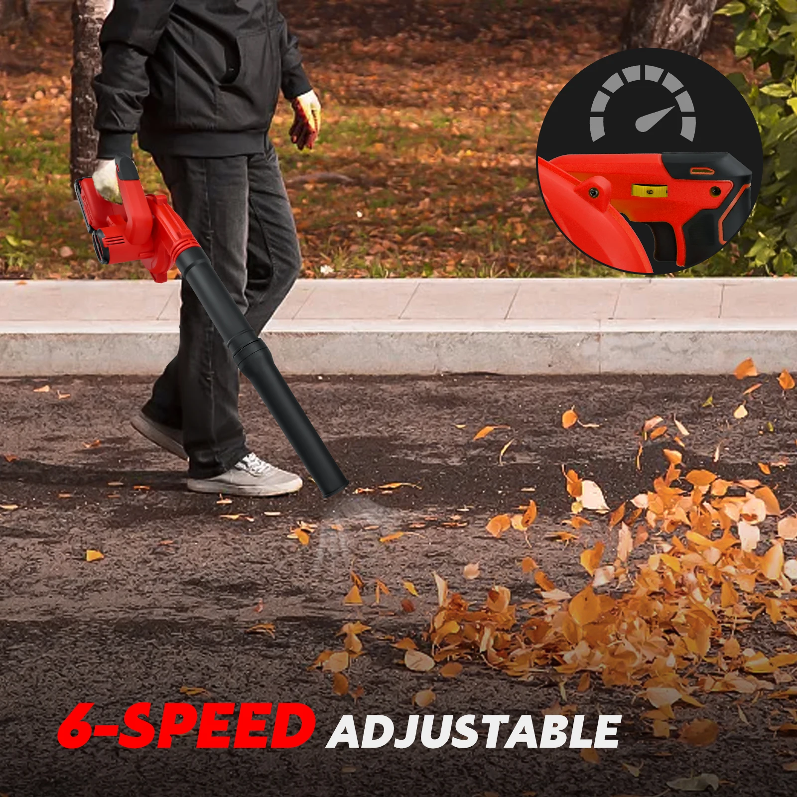 منفاخ أوراق شجر لاسلكي بدون فرش لبطارية ميلووكي 18 فولت 6 سرعات 180 ميجا في الساعة 2 في 1 منفاخ كهربائي ومكنسة كهربائية (بدون بطارية) #3