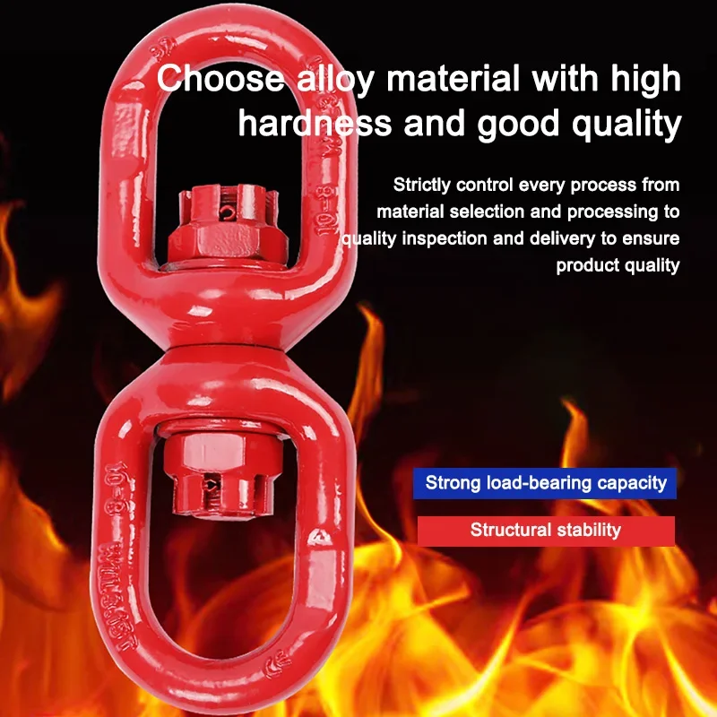 الصف 80 مزدوجة العين كرين رفع سلسلة حلقة دوارة العالمي متناظرة الدورية حلقة سبائك الصلب مزورة رفع حلقة دوارة