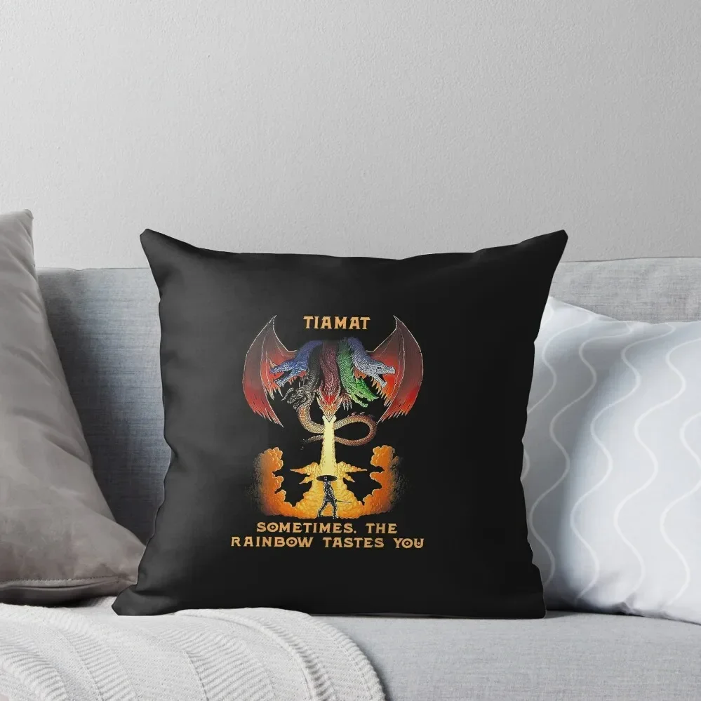 Dragon Tiamat Sometimes The Rainbow Tastes You Throw Pillow Sofa Decorative Covers Decorative Cushions Pillow