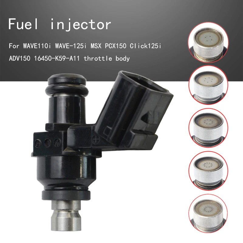 

8/10/12 Holes 16450-K59-A11 Fuel injector Nozzle For WAVE110i 125i PCX150 Click125i Cg150 titan fan150/160 Throttle Body
