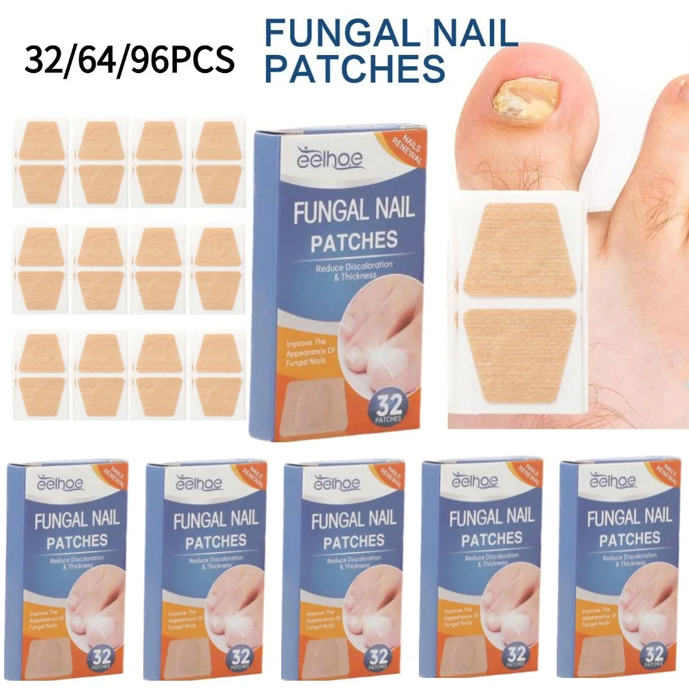 32/64/96 قطعة علاج الأظافر التصحيح رمادي الفطريات مسمار رشاقته لينة بارونيشيا العدوى اليد مسمار تصحيح ملصق العناية بالقدم #1