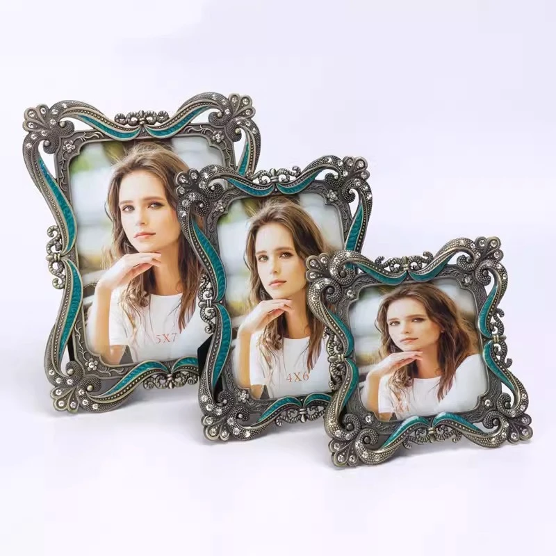 

Europe 4/6/7inch Vintage Bronze color Photo Frames Metal Alloy Picture Frame Wedding Bridal Favor Gifts home decoration WX6646