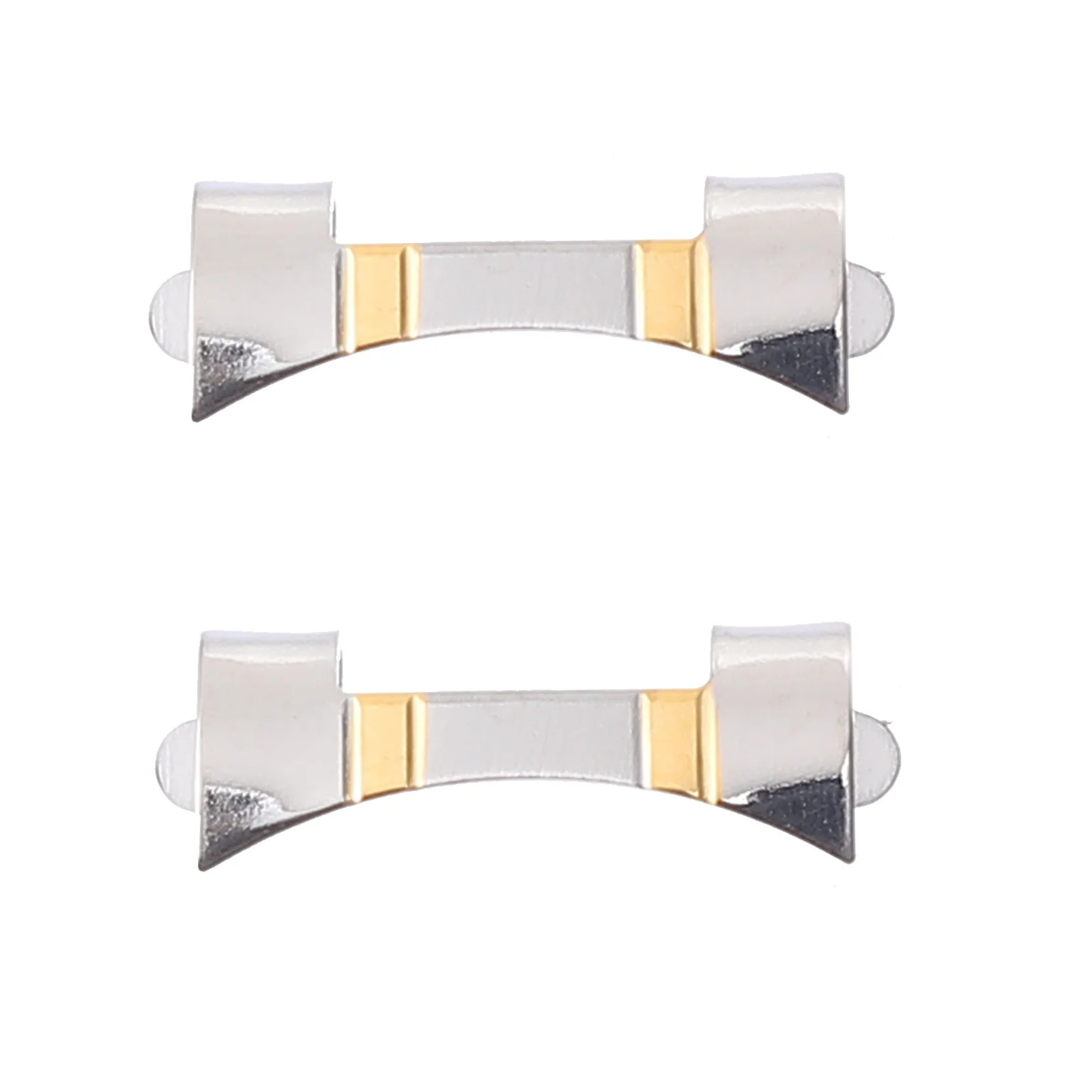 

1Pair Watch Band Connector Stainless Steel Link Ends for Watchband Making No Tools Needed Firm Fix Connection Lightweight