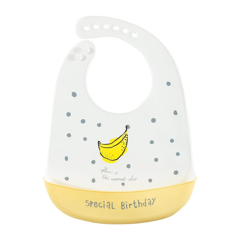 Nieuwe Waterdichte Zachte Baby Siliconen Slabbetjes Leuke Cartoon Gedrukt Kids Meisje Jongen Verstelbare Kinderen Bib Baby Lunch Feeding Stuff