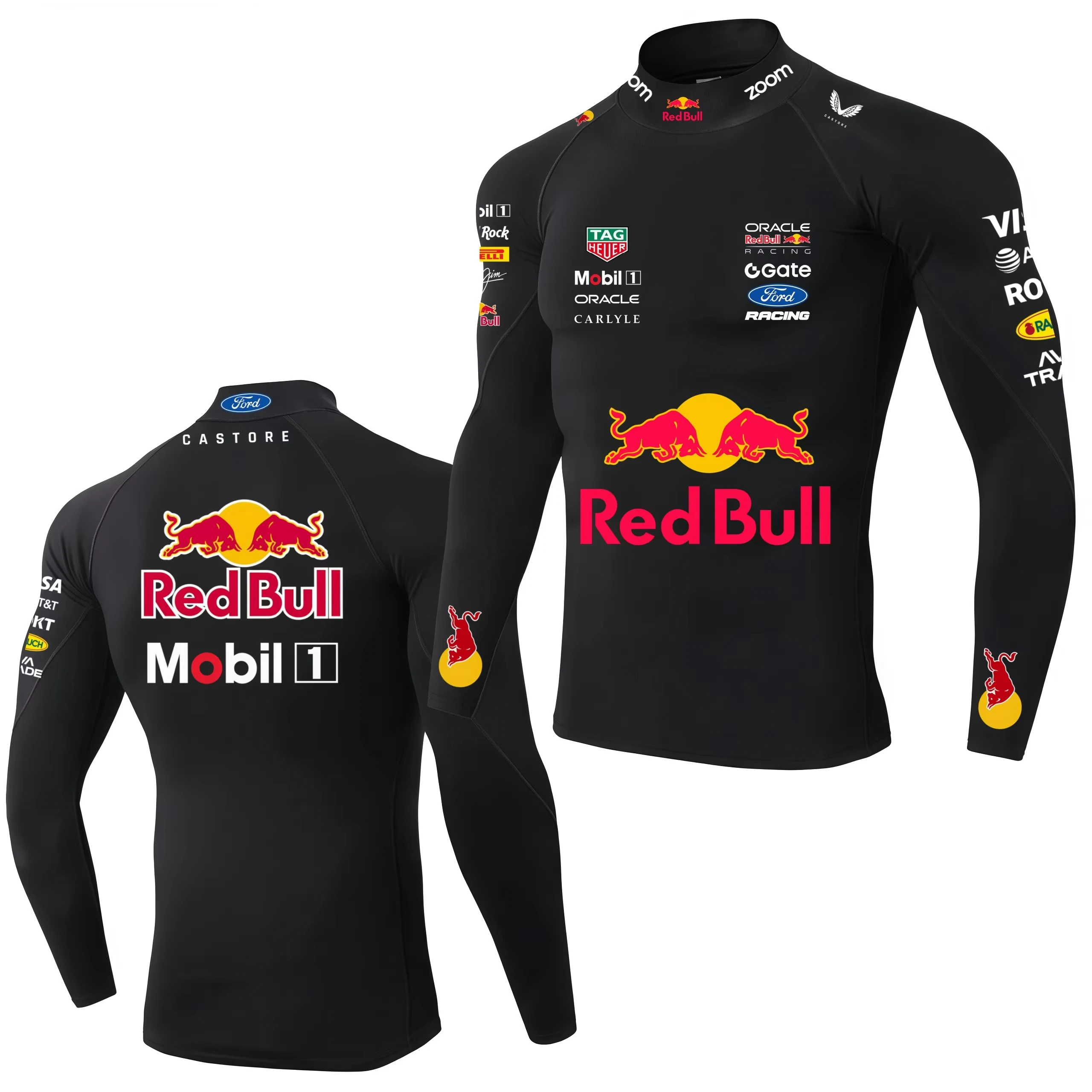 Red Bull Racing MAX Verstappen racing uniform, tight fitting long sleeved T-shirt, Isack Hadjar driver T-shirt cycling suit