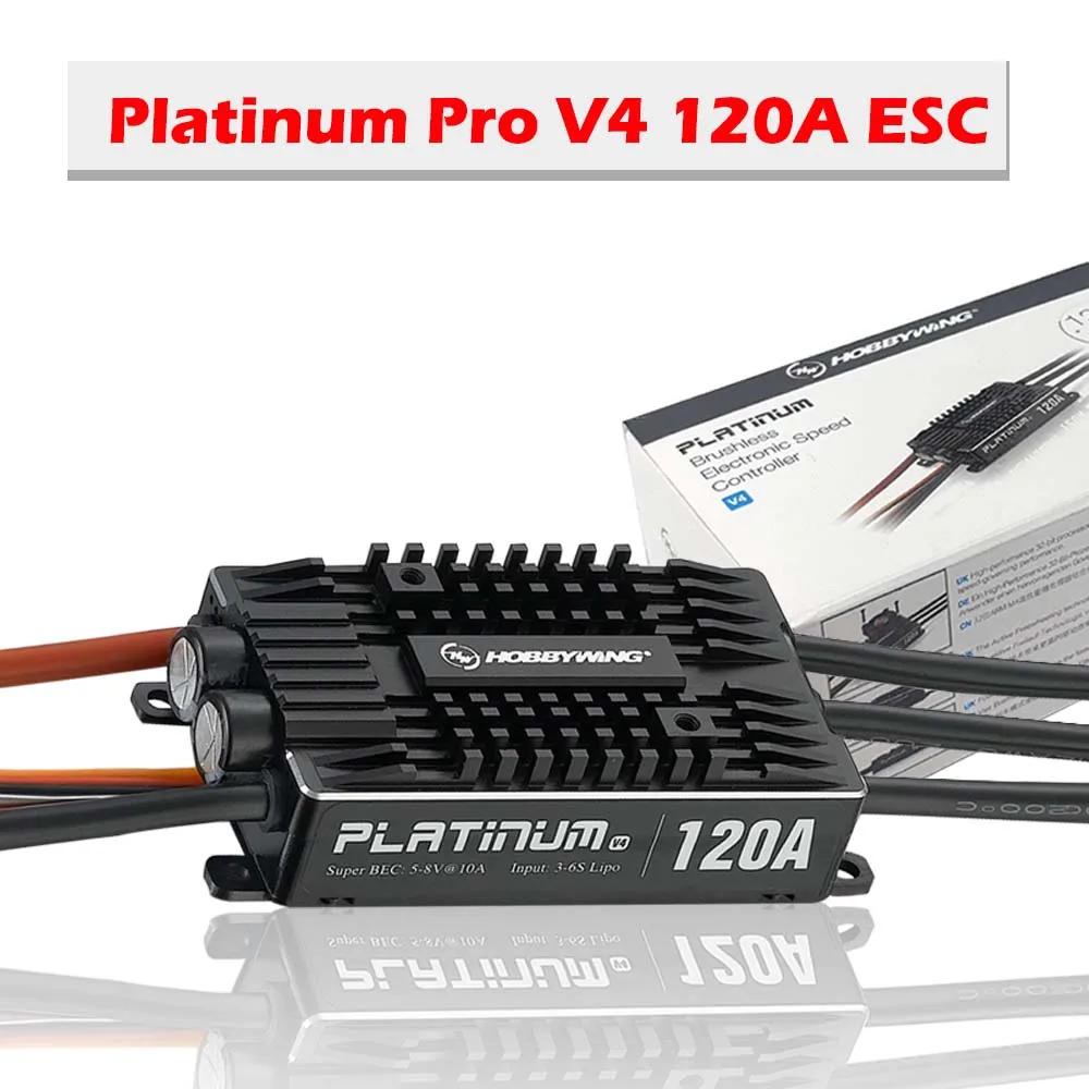 Hobbywing Platinum Pro V4 120A 3-6S Lipo BEC brushless ESC three in one multifunctional LCD program box, suitable for toy drones