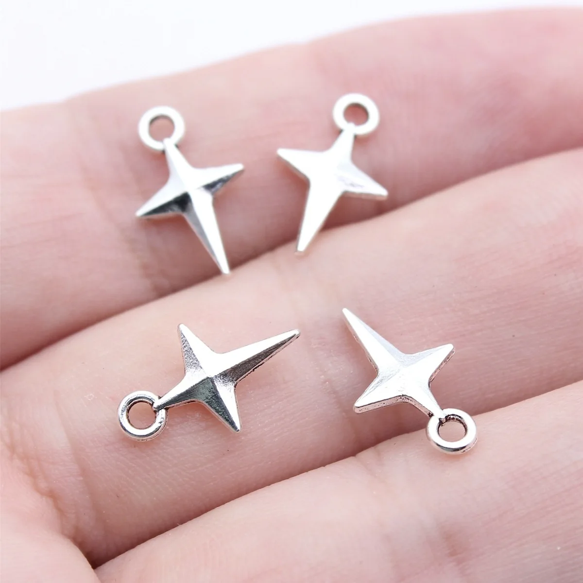WYSIWYG 40pcs 15x9.1mm 5 Colors Star Charms For DIY Jewelry Making