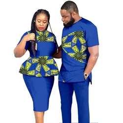 African Couples Clothing Women Outfits African Clothes for Couples Women Wear Wedding Party Ankara Match Men 2 Pieces Pants Sets