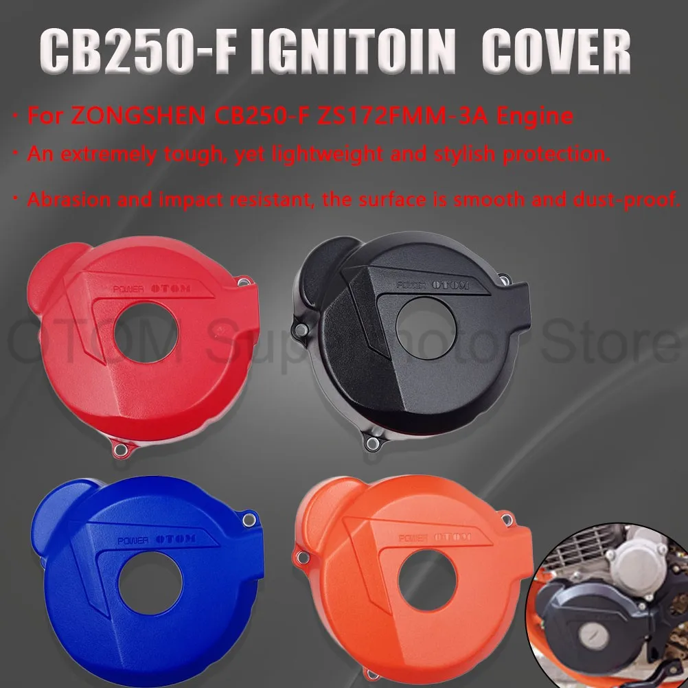 For ZONGSHEN ZS172FMM-3A CB250-F Motorcycle Ignitoin Cover Protector Engine Crankcase Guard KAYO KEWS GR LONCIN AVANTIS MOTOLAND
