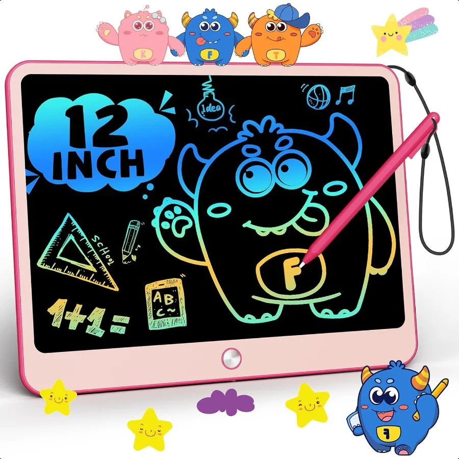 

TEKFUN игрушки подарки для мальчиков и девочек 12 дюймов ЖК-планшет стираемый планшет для рисования блокноты для путешествий игрушка