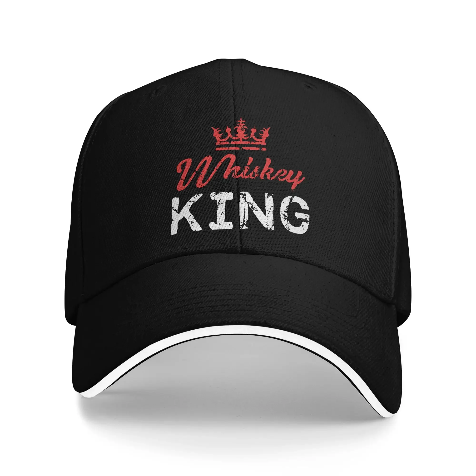 New Whiskey King Funny Retro Drinking Gift Sandwich Cap Tennessee Single Malt Cap Sun Hats Adjustable Snapback Caps Baseball Cap