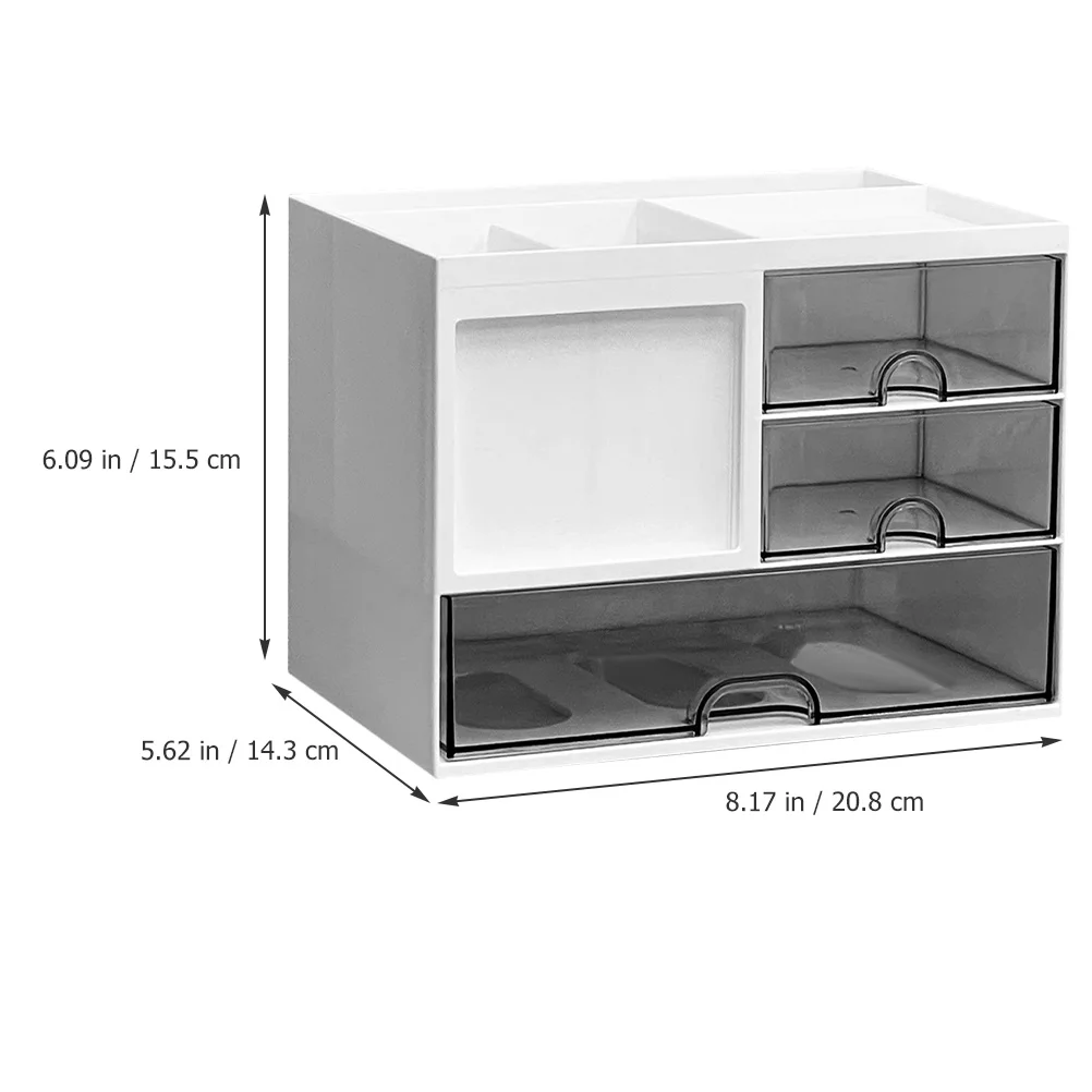 Practical Desktop Organizer Drawer Type Storage Box Stationery Organizer Long-Lasting Multi- Office