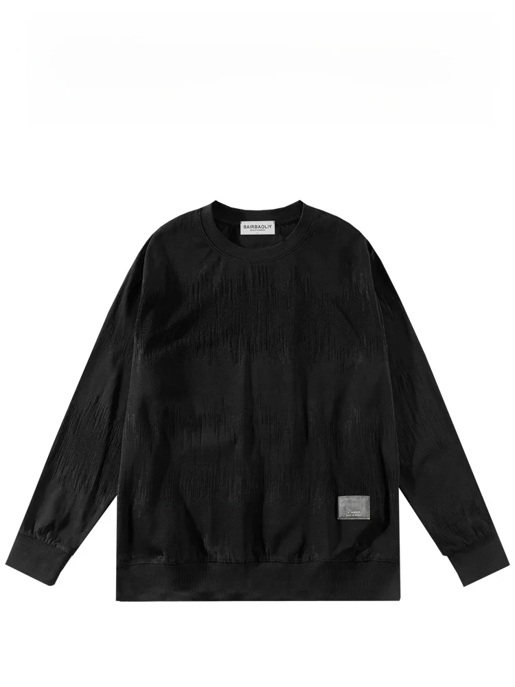 

Худи BAIRBAOLIY премиум-класса с вышивкой и длинными рукавами, круглый вырез, повседневный стиль, из смесового хлопка и полиэстера