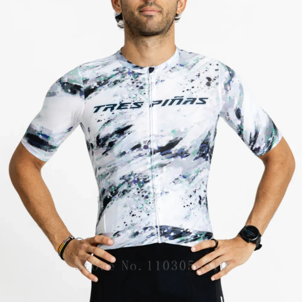 

Tres Pinas Men's Short Sleeve Cycling Jersey Summer Bicycle Clothing For Mountain Road Cycling Lightweight Quick Dry Sport Top