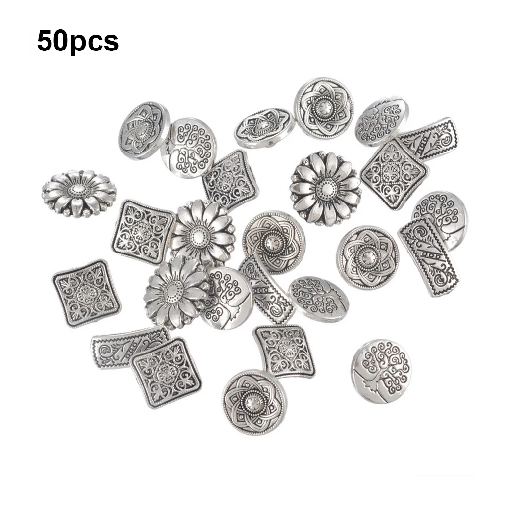 50 Pieces Metal Snaps Kit Sewing Supplies Clothes Fastener Anti-rust Coat Button Set Household Stitching Needlework