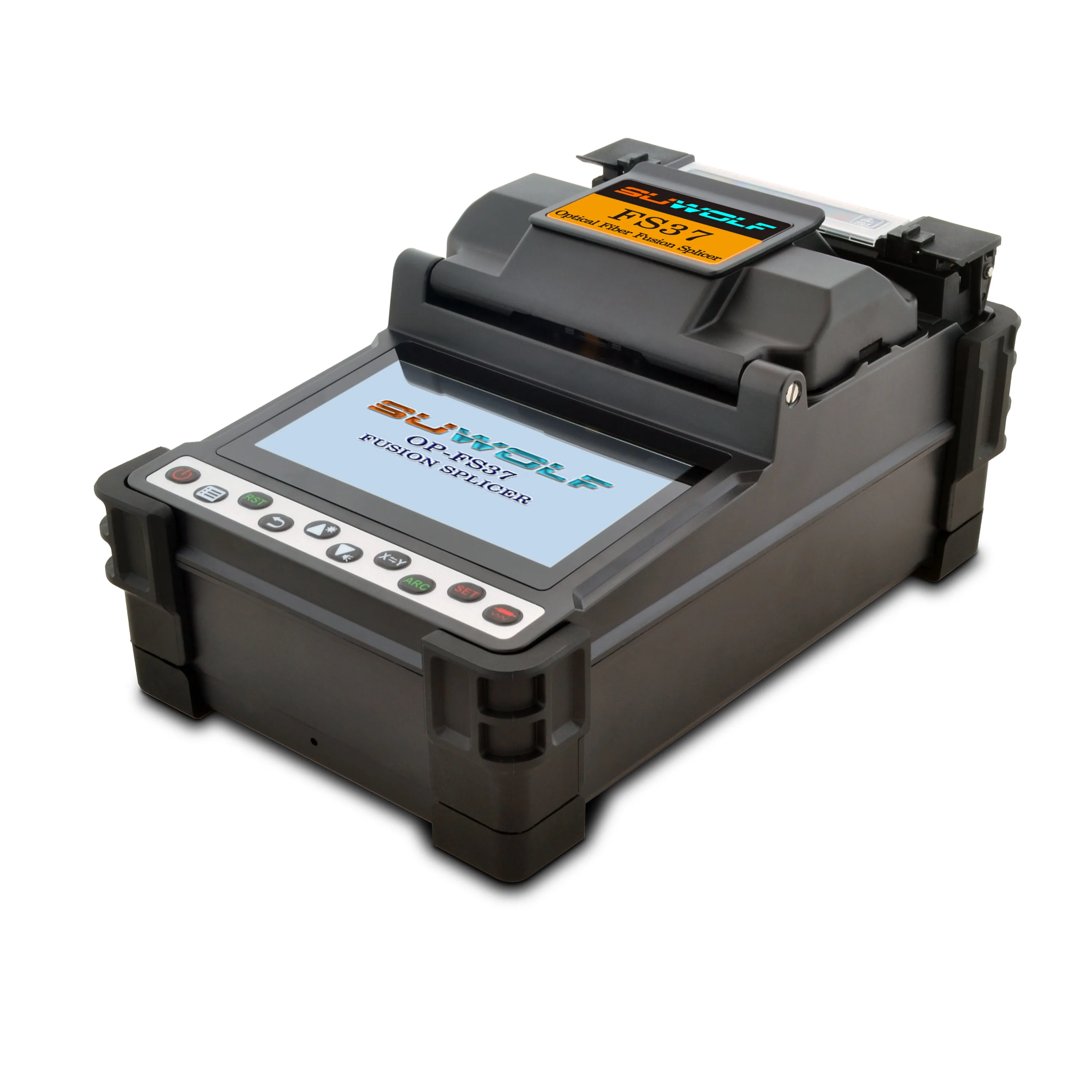 SUWOLF 4.3 بوصة تعمل باللمس LCD آلة ربط الألياف البصرية عالية الدقة لألياف SM، MM، NZ-DS، ألياف EDF (FS37)