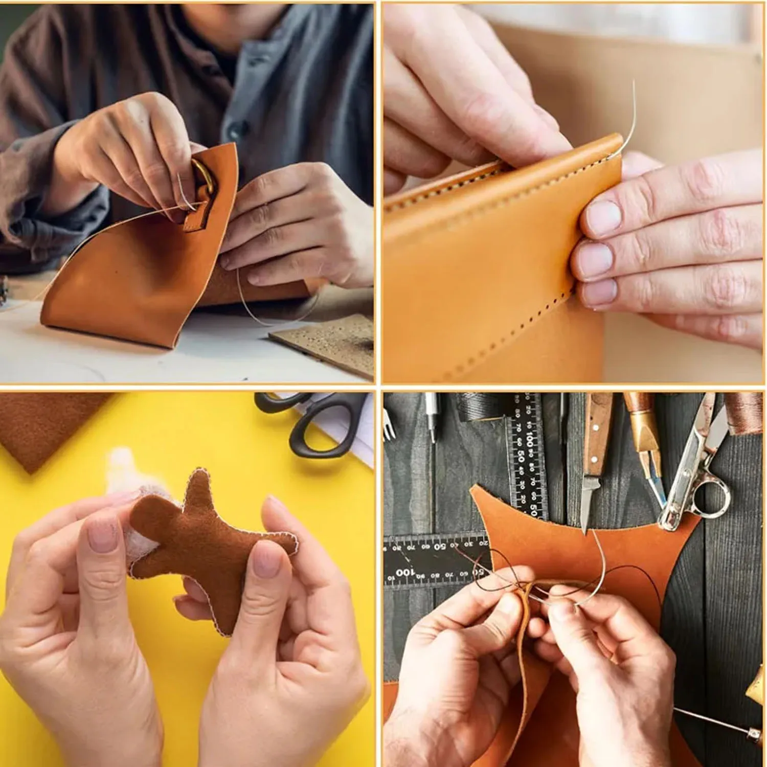 خيط نايلون مع كروشيه من النوع C 5 قطع لمستلزمات صالون تصفيف الشعر المستعار وخيوط خيط بوليستر للنسيج #6