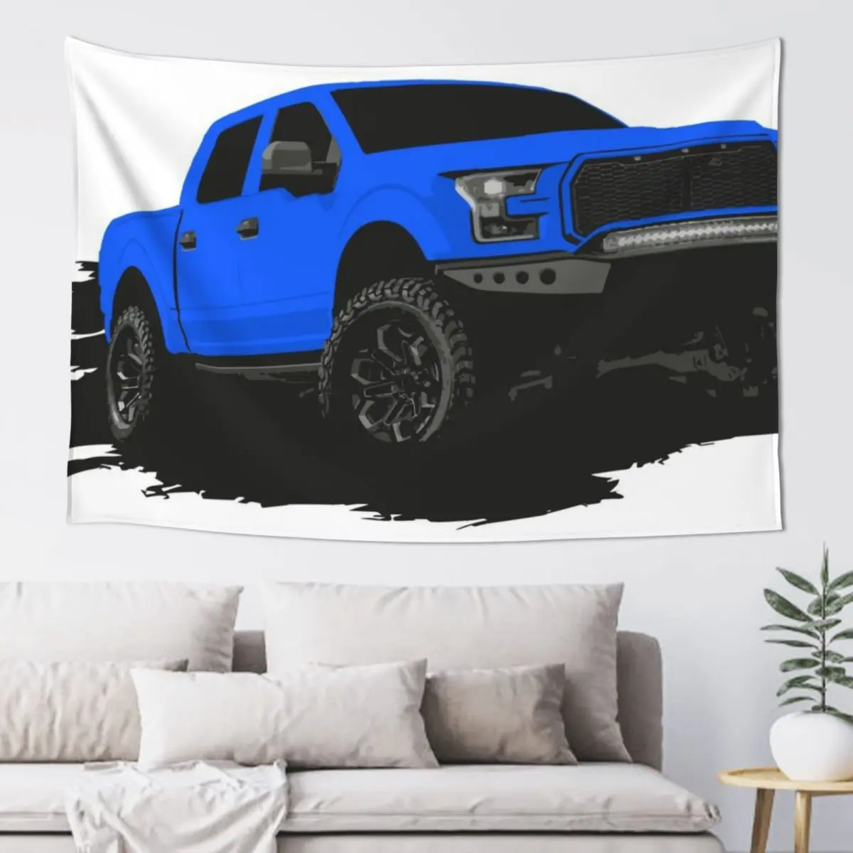 

Blue F150 pickup truck Tapestry Cute Decor Wall Mural Wall Decor Tapestry
