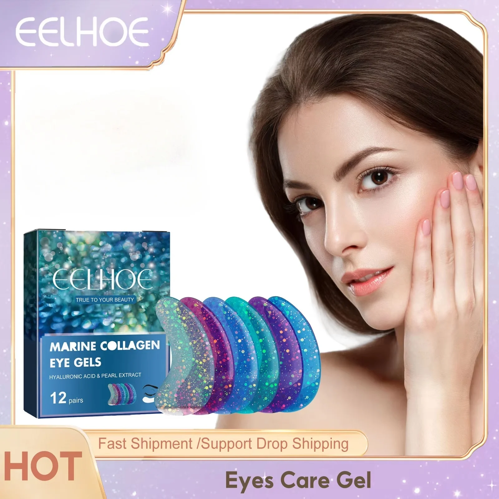 

Collagen Eye Mask Relieve Puffiness Lighten Dull Replenish Moisture Fade Wrinkles Eliminate Dark Circles Tightening Improve Bags