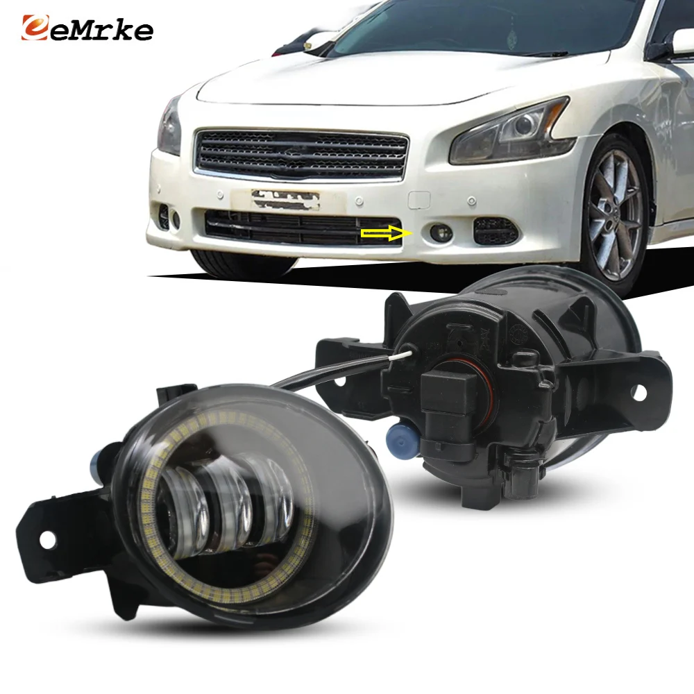 

Пара противотуманных фар в стиле OEM (LED или галоген) для Nissan Maxima VII A35 2008-2014 с функцией Angel Eye DRL (дневные ходовые огни)