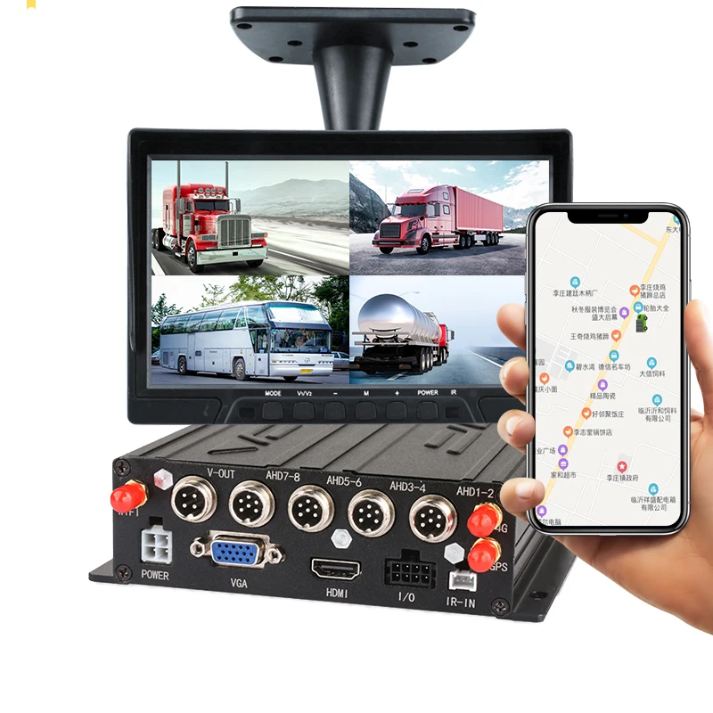 

4 Ch 8 Channels Mdvr 4g Gps Mobile Vehicle Car Dvr Revers Camera Car Mobile Dvr