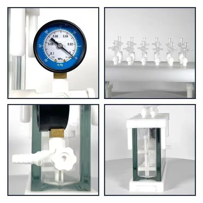 Practical12-Channel Manifold Vacuum Kit for Solid Phase Extraction - 12-Position Extractor Device 21