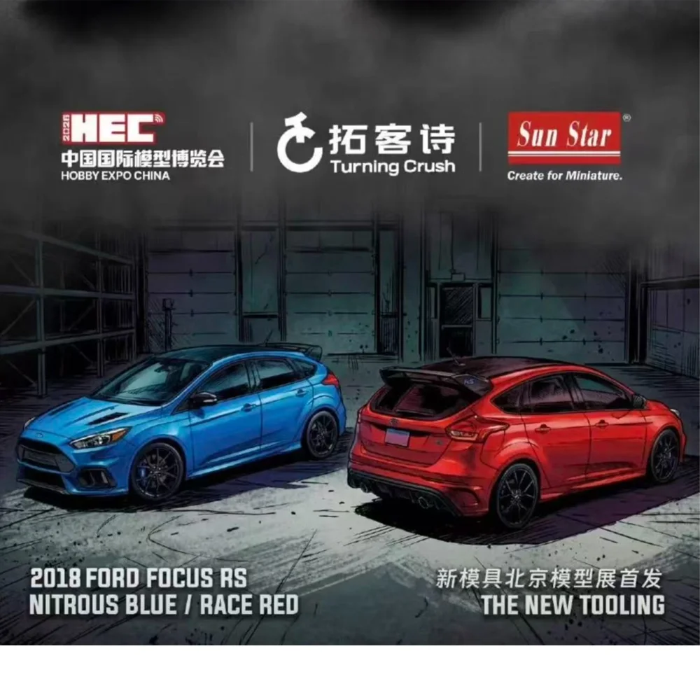Turning Crush 1/64 Focus Alloy Model Car Diecast with Display Case Miniature Collection Exhibition Limited Edition