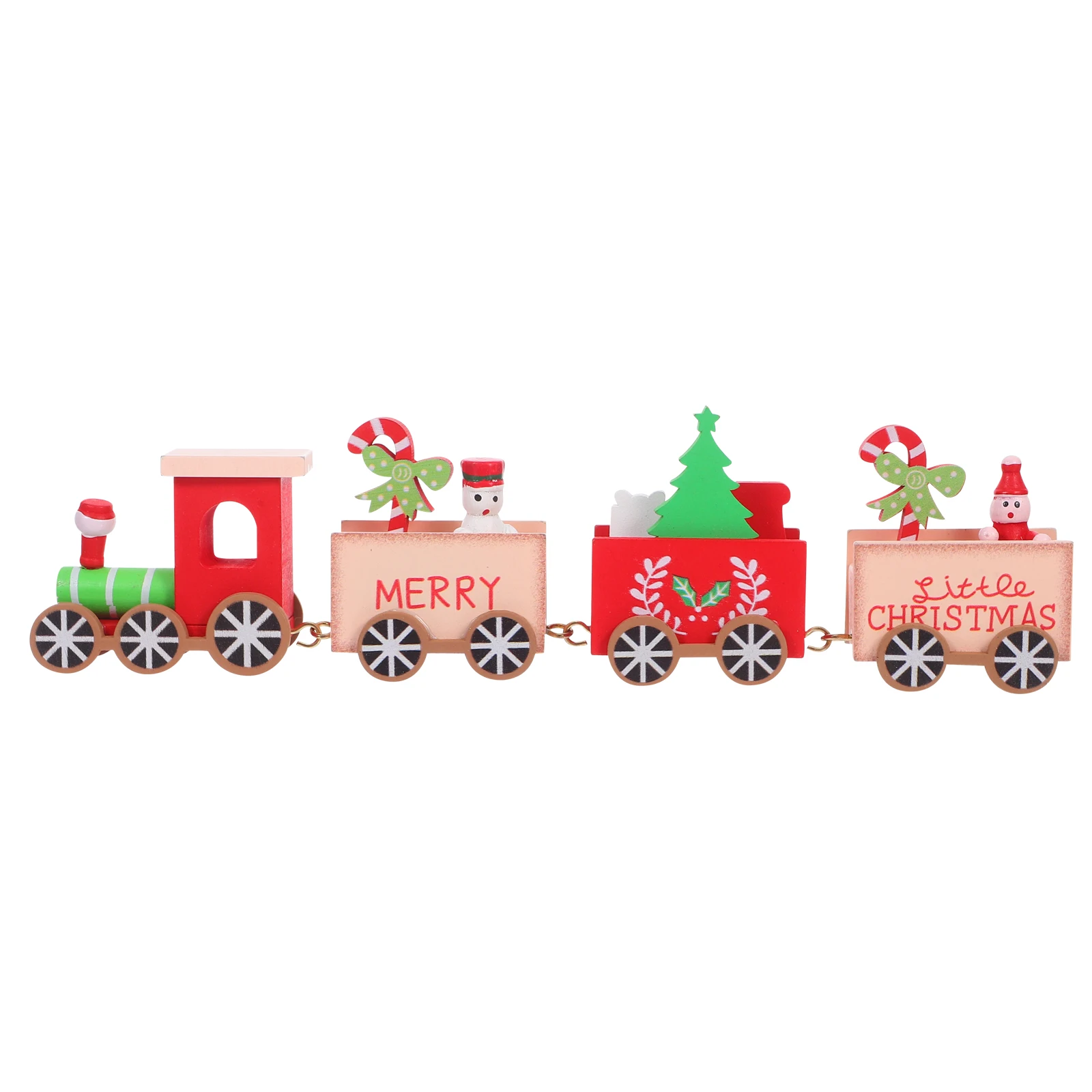 

Mini Christmas Train Painted Wooden Decoration for Xmas Tabletop Holiday Party Decor Train Decor Christmas Decorations