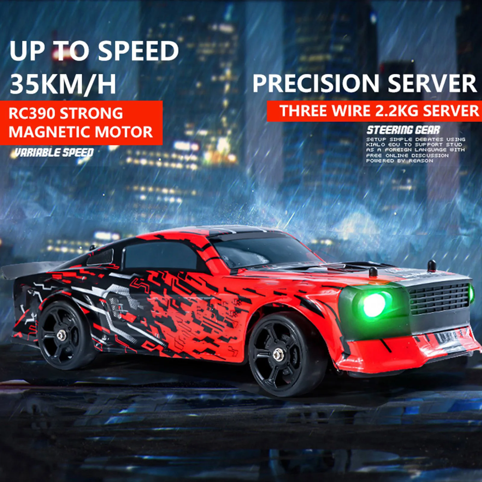 سيارة تحكم عن بعد بمقياس 1:14 2.4 جيجا هرتز 35 كم/ساعة عالية السرعة 4WD سيارة الانجراف الكهربائية للأطفال والكبار سيارة سباق بجهاز تحكم عن بعد مع #5