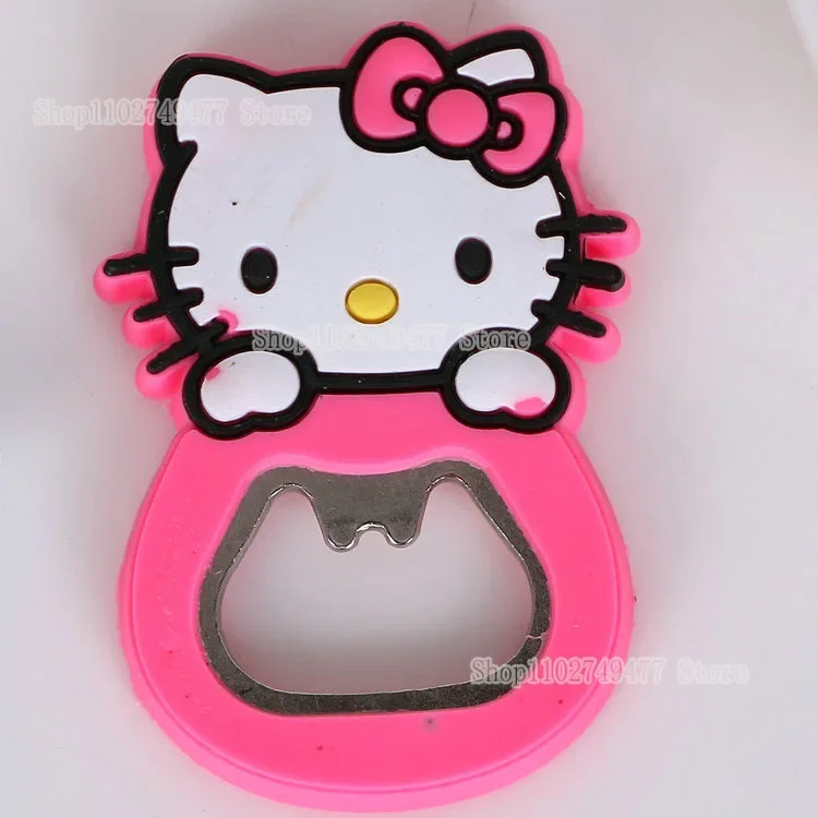 Cartoon Sanrio Bottle Opener Cute Hello Kitty Melody Multi functional Universal Beer Bottle Opener Creative Refrigerator Post