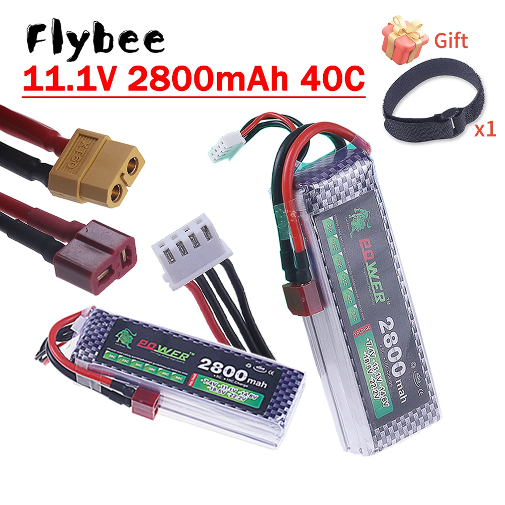 

2800 мАч 3S 11,1 В 40C FPV Липо-батарея для дрона с неподвижным крылом, игрушки, модели автомобилей, квадрокоптер, аккумуляторные батареи